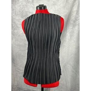 NEW WAYF Constance Sleeveless Ribbed Black Top Size M